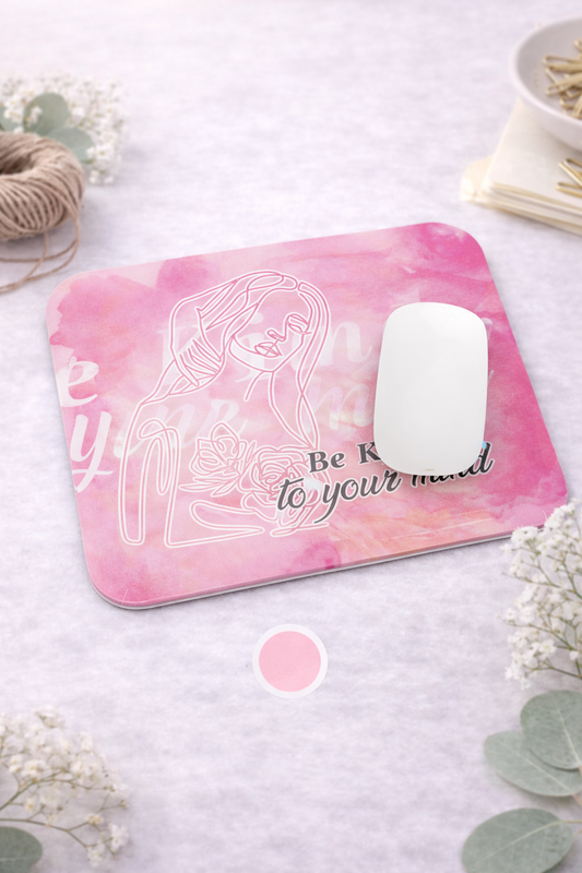 Pink Positive Vibes Mouse Pad