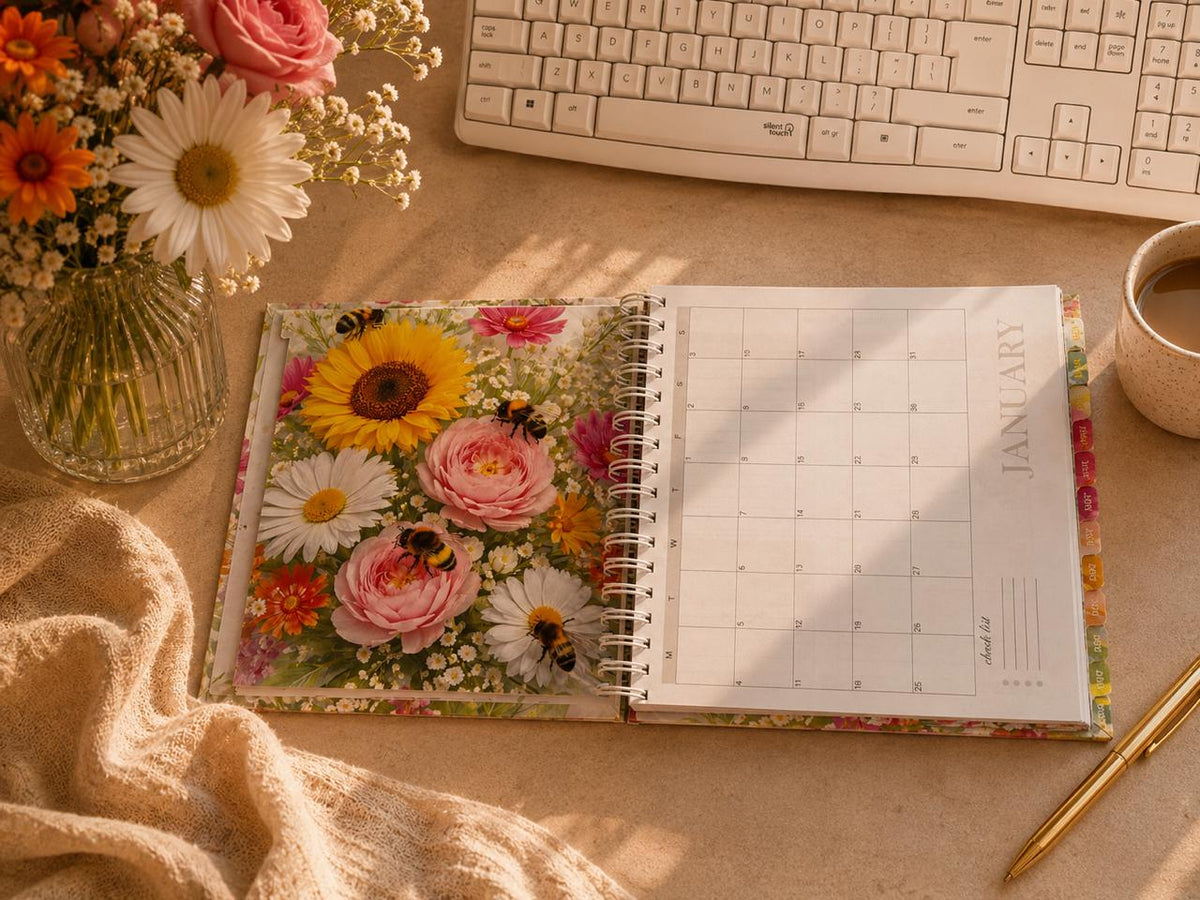 Classic 2027 Bee Floral Diary
