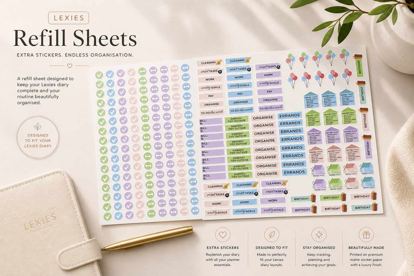 Lexies Diaries Refill Stickers