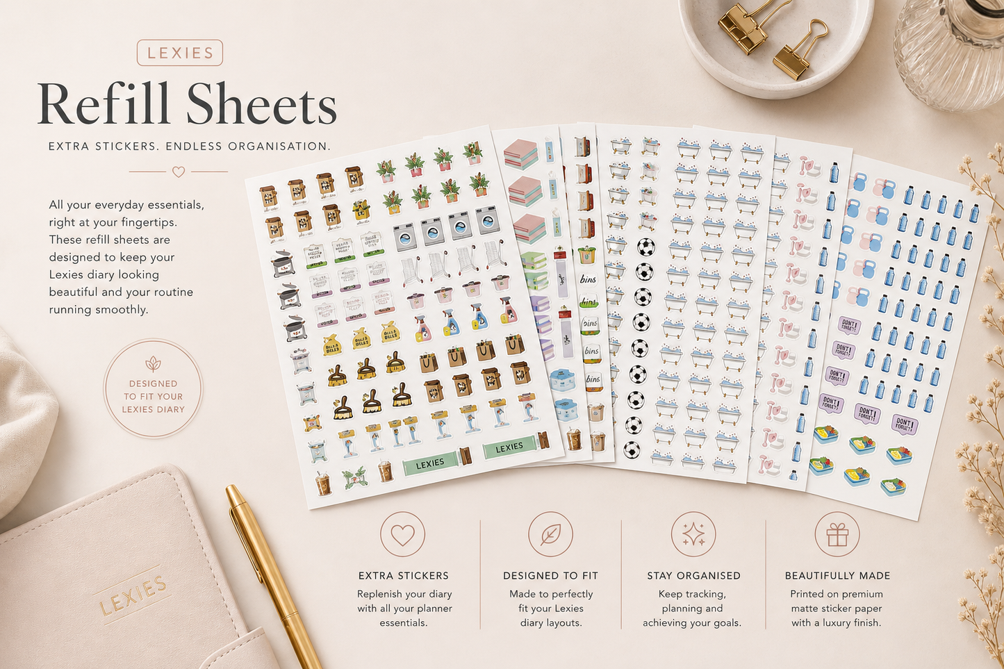Lexies Diaries Refill Stickers