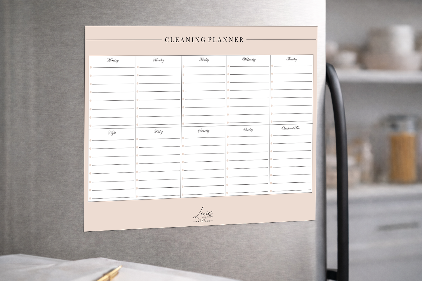 Lexies Weekly Meal Planner – Fridge Magnet