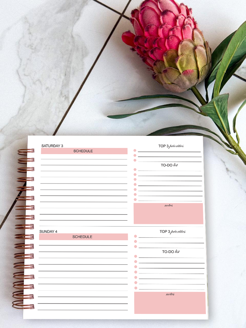 "Full color 2026 planner with monthly tab dividers"