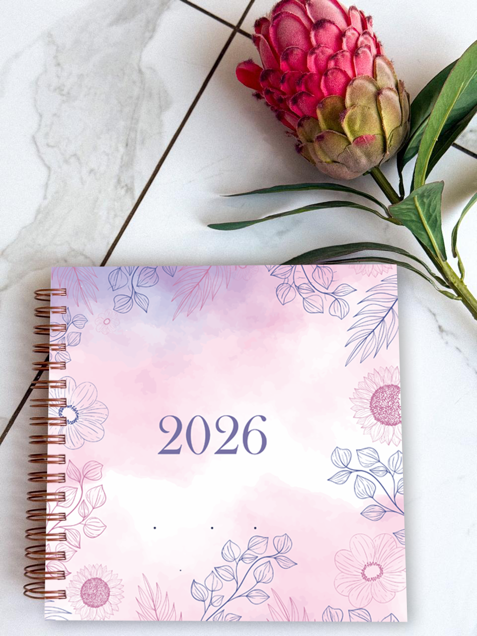 Elegant hardcover diary in one of 5 cover designs"
