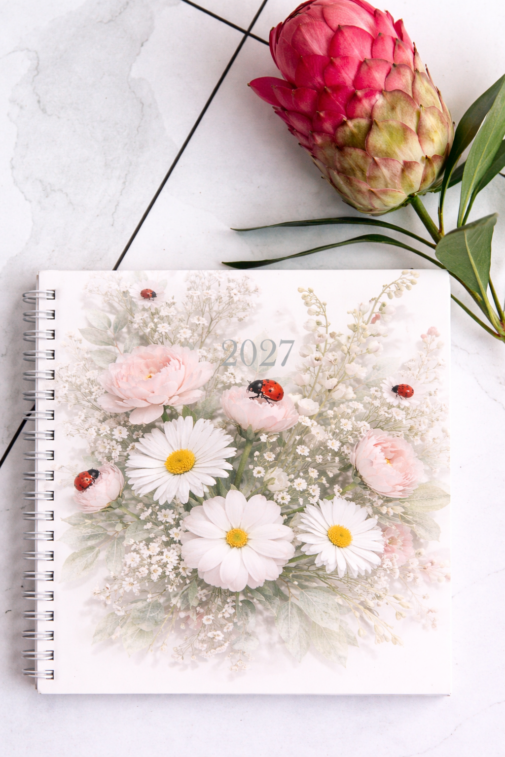 Lady Bug Floral Diary 