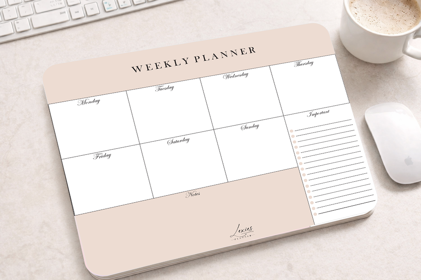 Lexies Signature Weekly Desk Planner Mousepad