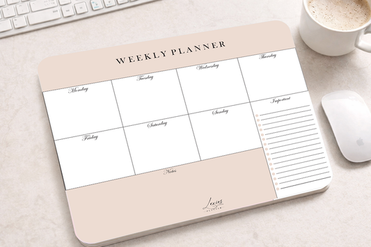 Lexies Signature Weekly Desk Planner Mousepad