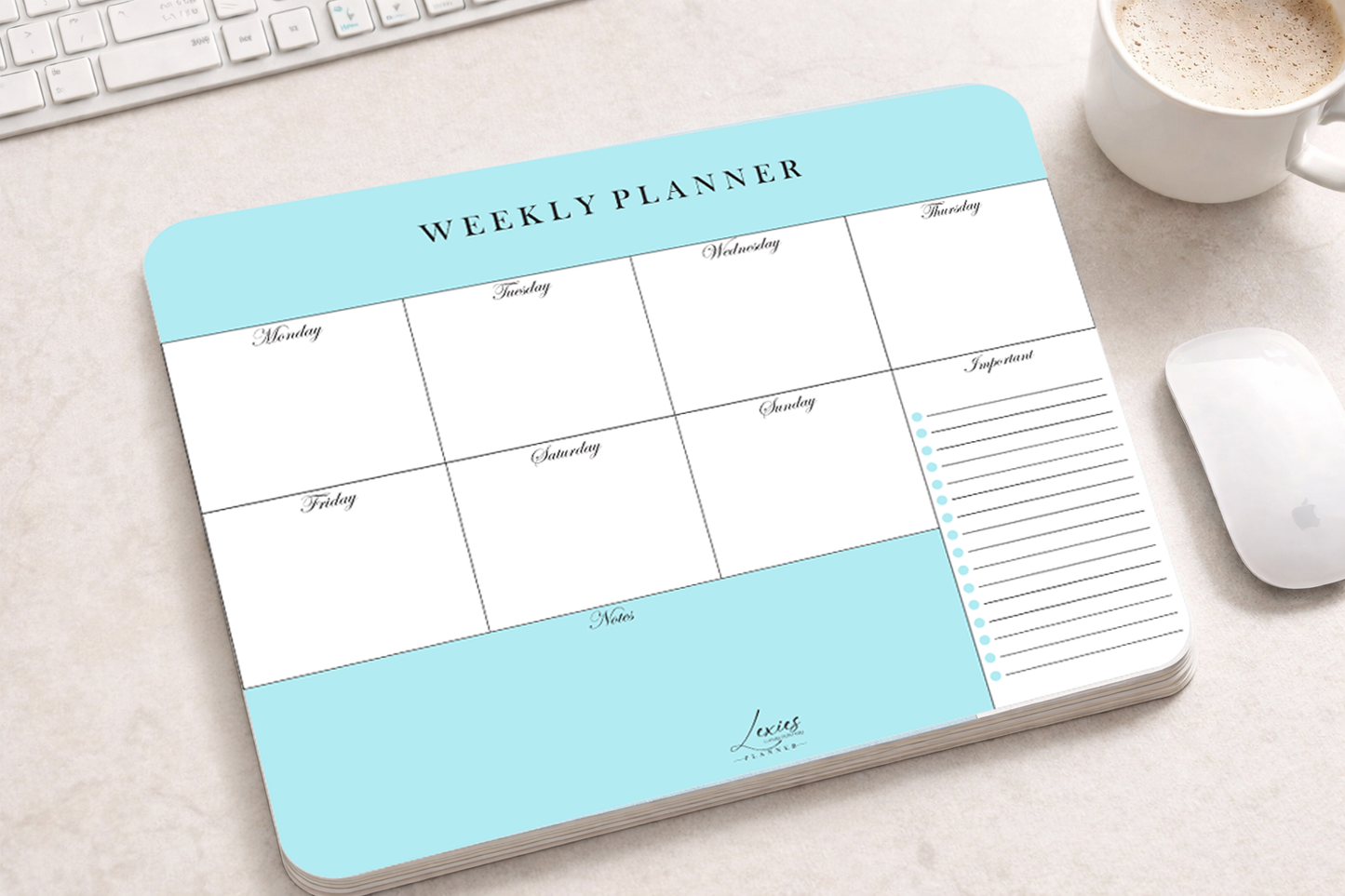 Lexies Signature Weekly Desk Planner Mousepad