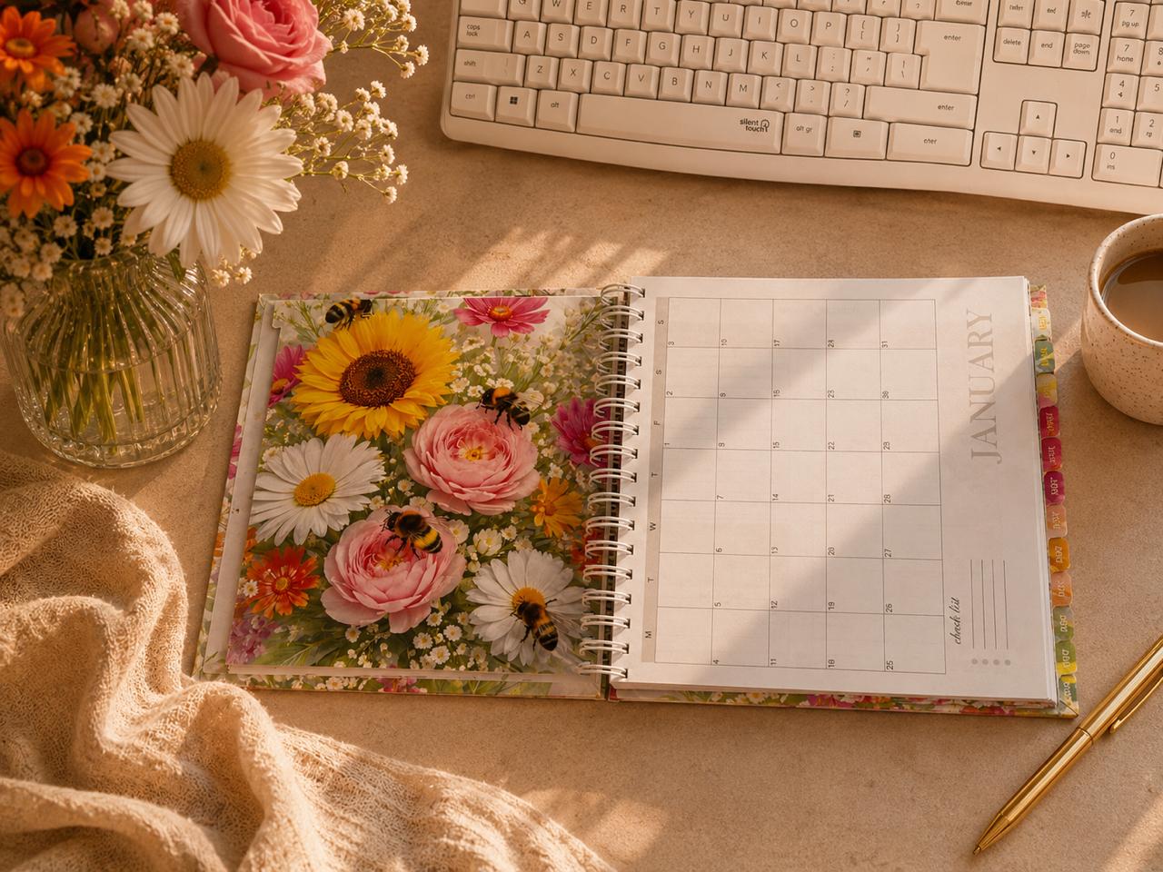 Classic 2027 Bee Floral Diary