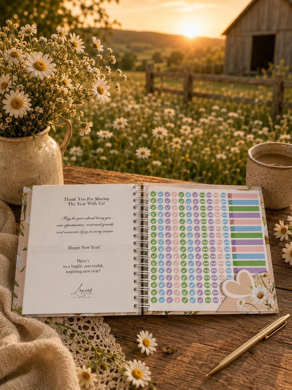 2027 Classic Beige Floral Diary