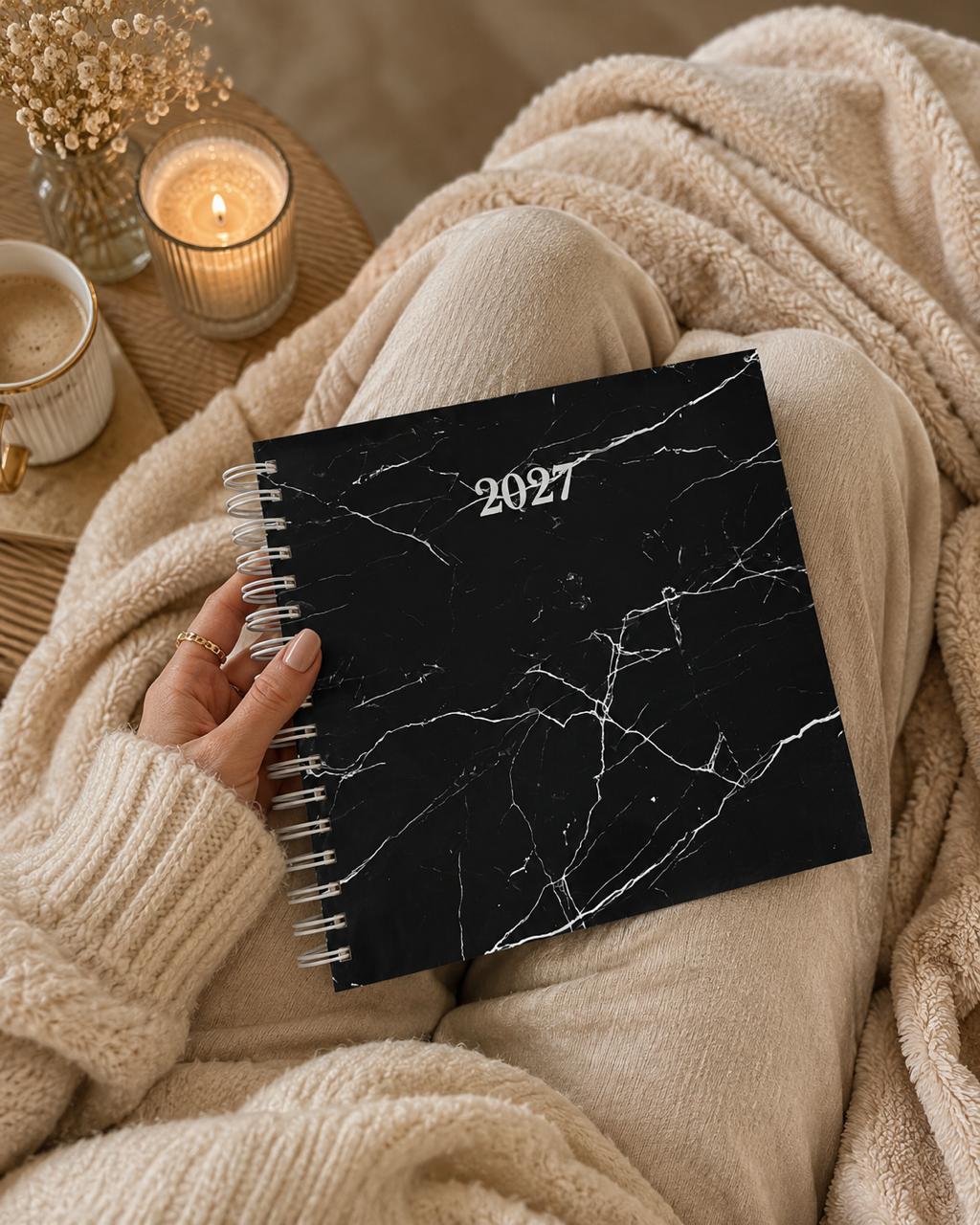 2027 Classic Marble Black Diary