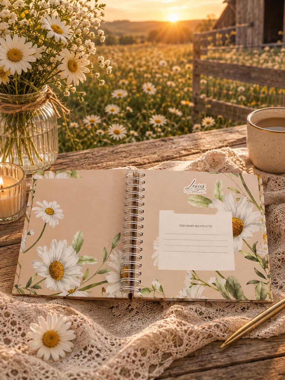 2027 Classic Beige Floral Diary