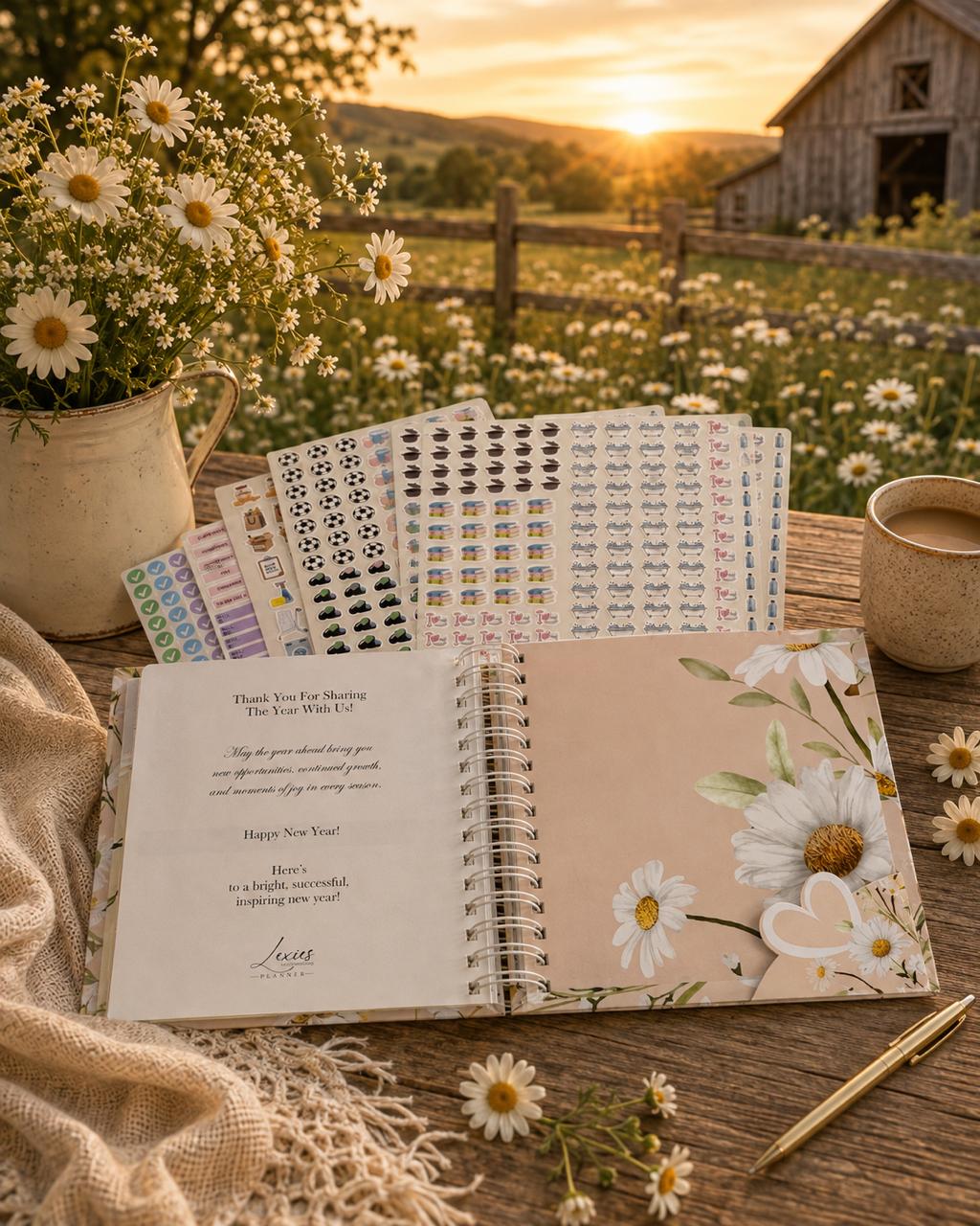 2027 Classic Beige Floral Diary