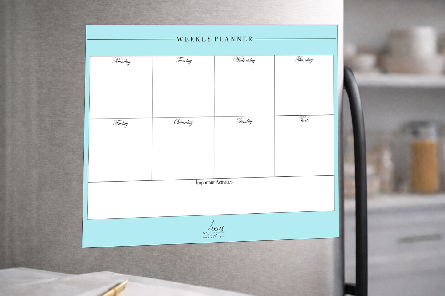 Lexies Weekly Overview Planner – Fridge Magnet
