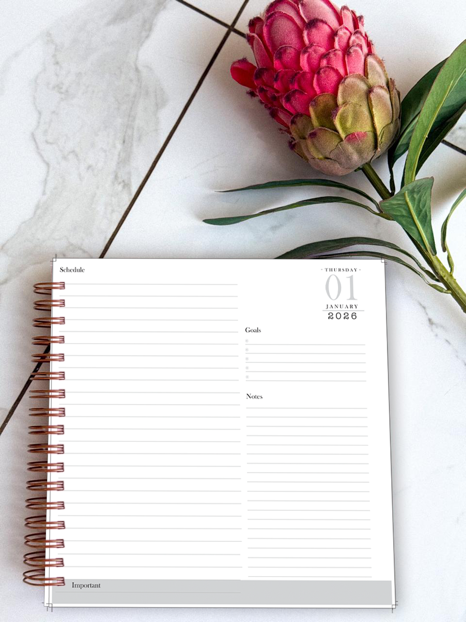 Elegant hardcover diary in one of 5 cover designs"