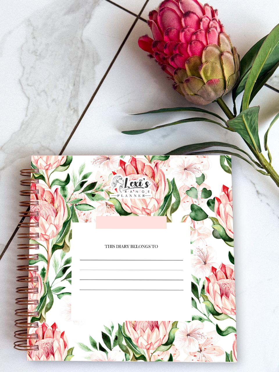 Elegant hardcover diary in one of 5 cover designs"