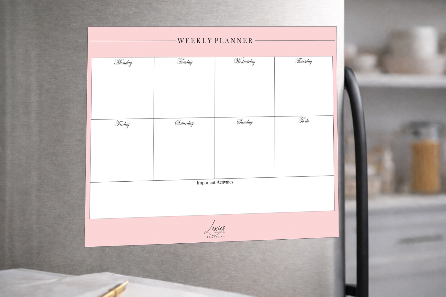 Lexies Weekly Overview Planner – Fridge Magnet