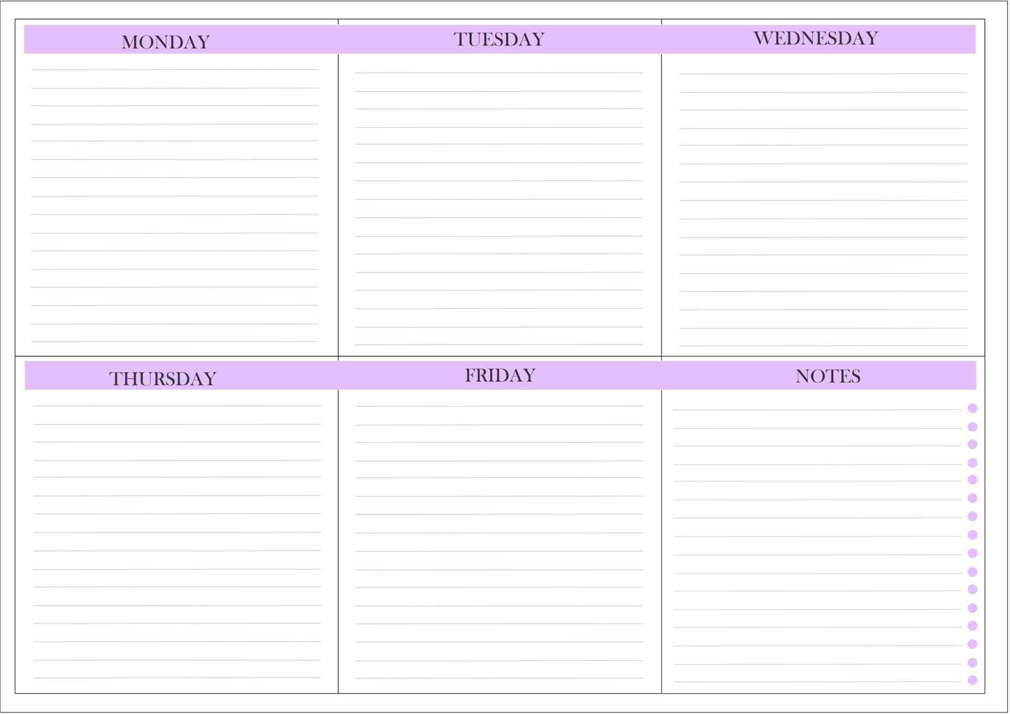 "Office week organizer deskpad with Monday to Friday layout"