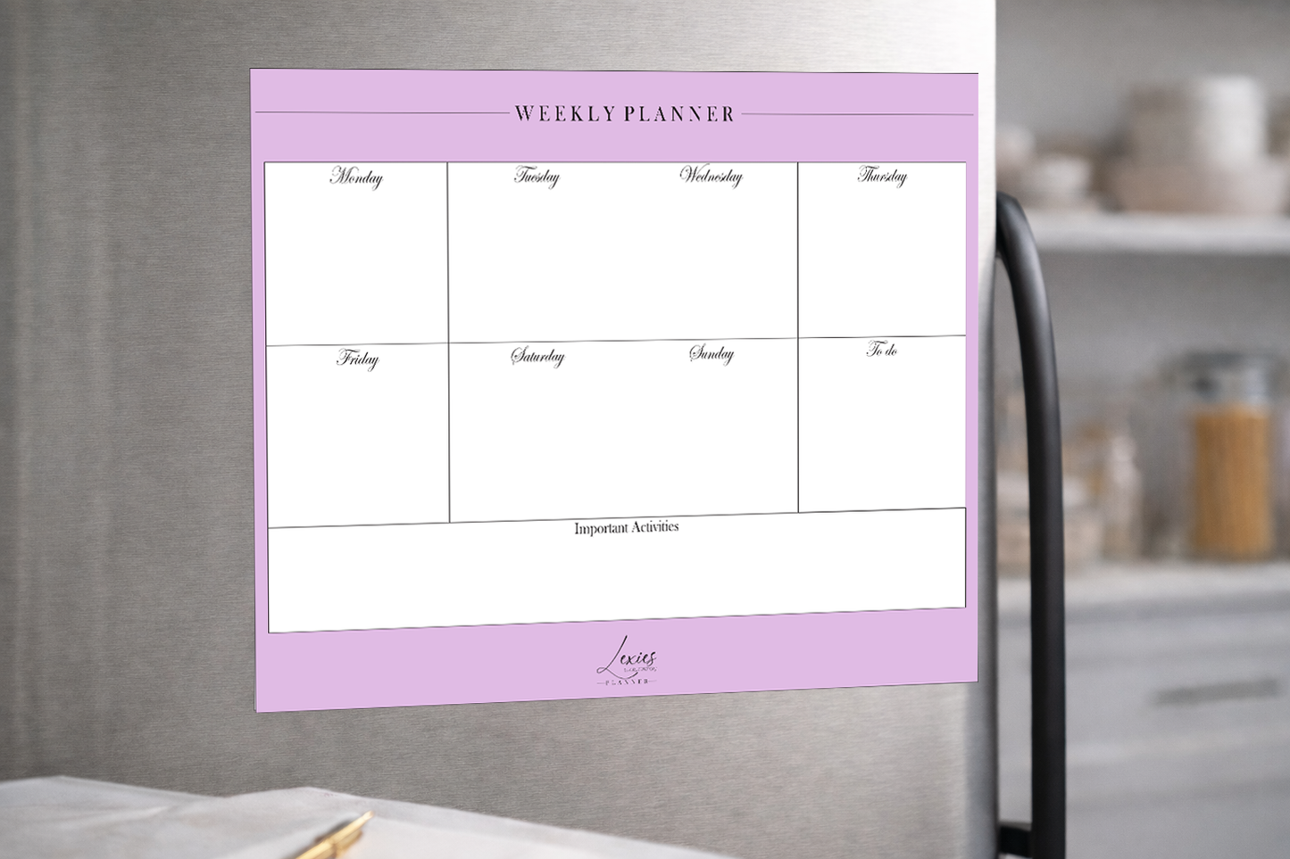 Lexies Weekly Overview Planner – Fridge Magnet